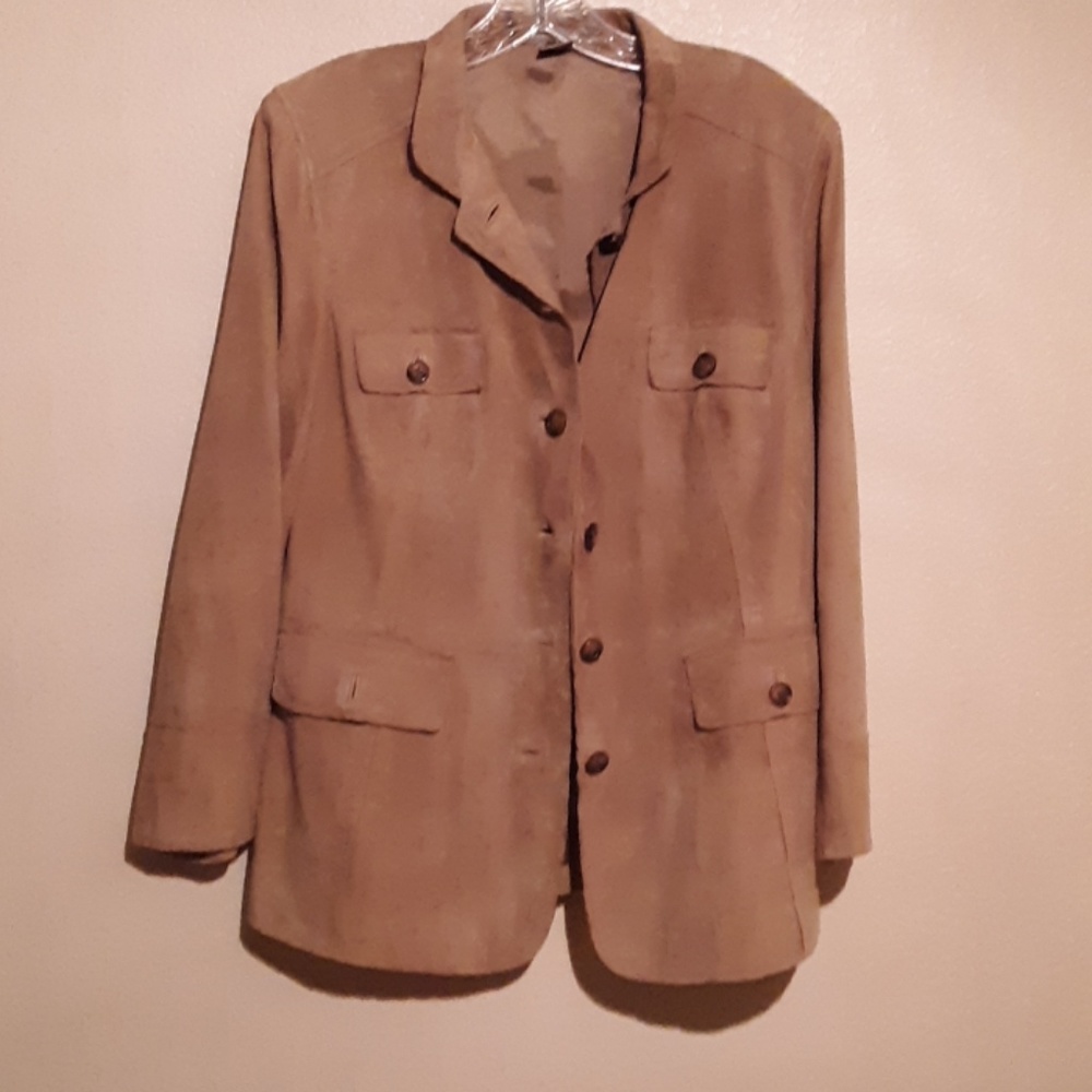 Suede womens jacket